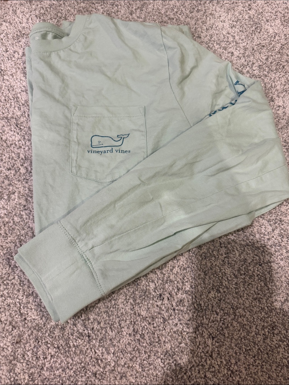 Vineyard Vines Men's Long-Sleeve Pocket Tee - Seafoam Green
